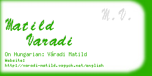 matild varadi business card
